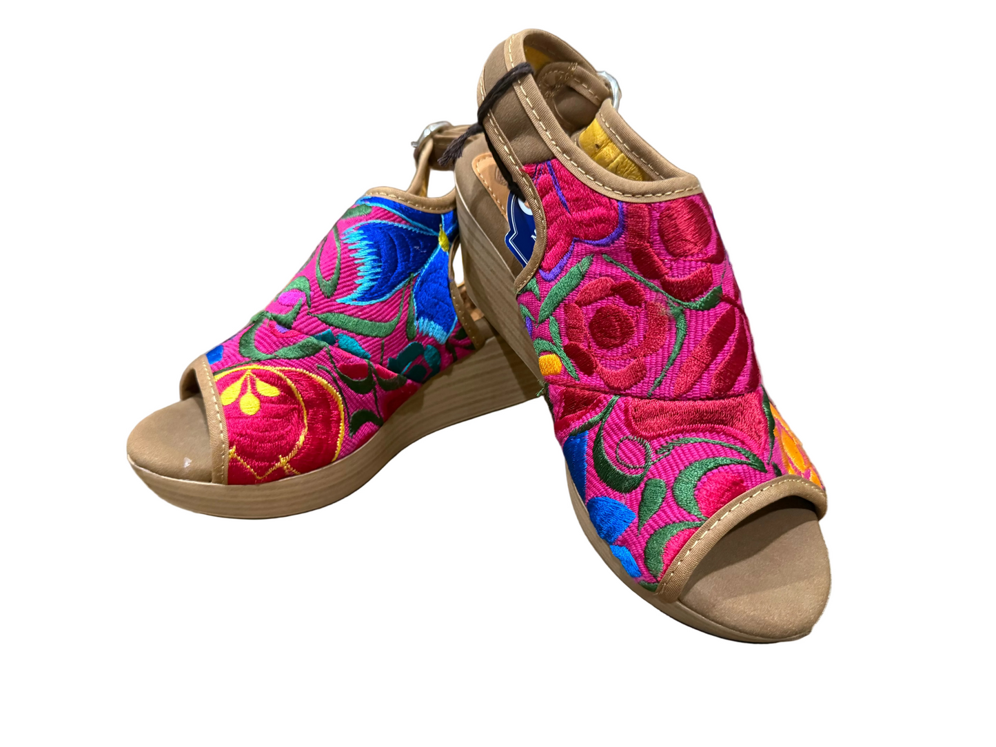 Jade Embroidered Artisan Heel — Mexico de Mis Amores