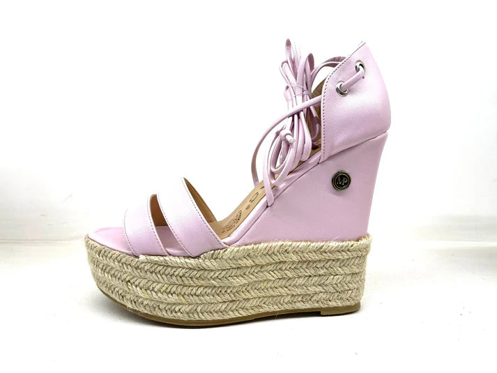 Women's Elegance in Every Step With Lilac Espadrilles with Natural Jute and Cord Tie