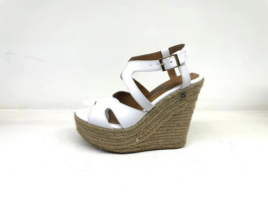 Women's Open Espadrille with White Brooch Tie