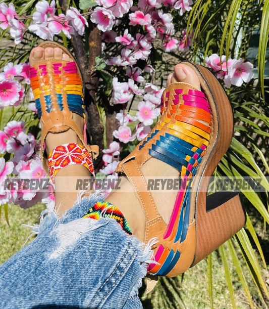 Wowen's Bright Mexican colors with high heels. Right on time for Summer Parties - ZJ-01025